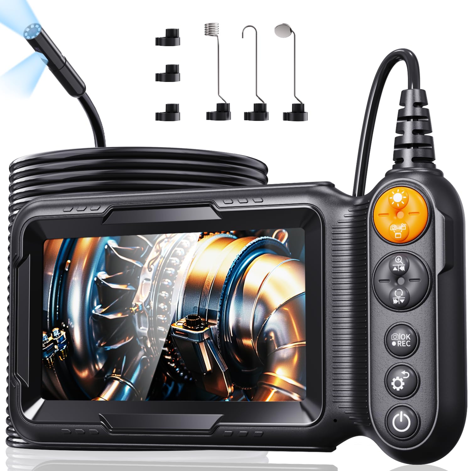 Amazon.co.jp: Borecope with Light 5M 5インチ デュアルレンズ内視鏡